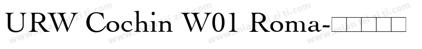 URW Cochin W01 Roma字体转换